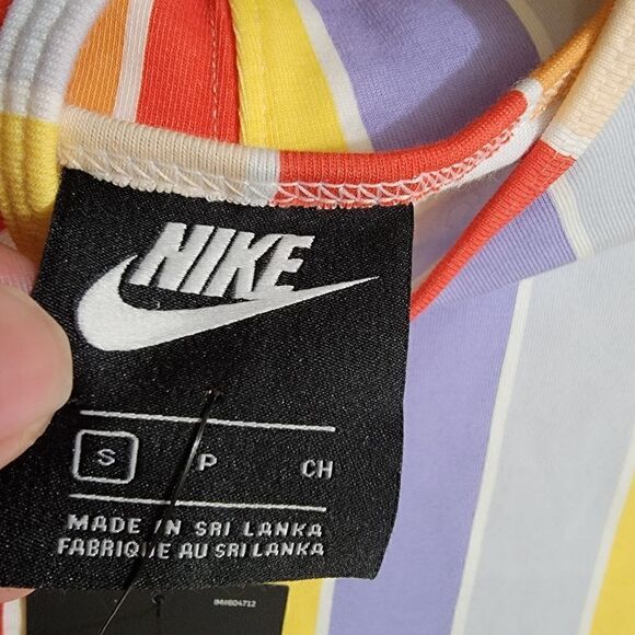Nike Sportswear NSW Women's Striped Bodysuit Multicolor Brand New Cotton Fabric - Picture 5 of 5